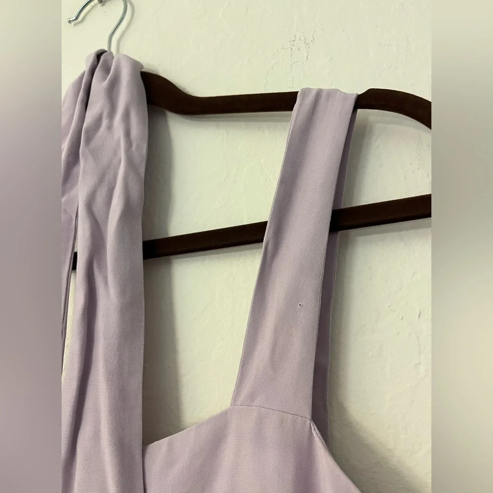 ☑️ Whimsy + Row Samantha Lavendar Purple Button Midi Dress - Picture 11 of 15